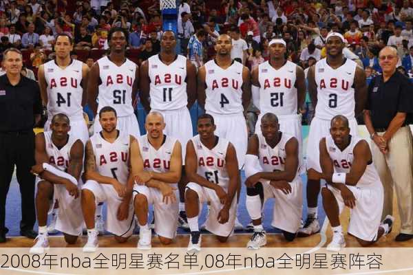 2008年nba全明星赛名单,08年nba全明星赛阵容