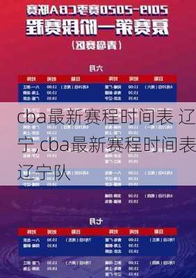 cba最新赛程时间表 辽宁,cba最新赛程时间表辽宁队