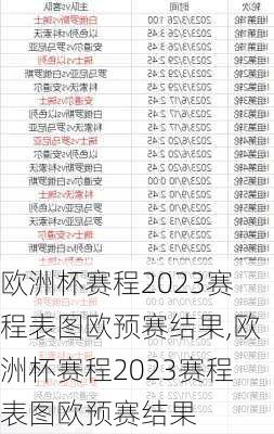 欧洲杯赛程2023赛程表图欧预赛结果,欧洲杯赛程2023赛程表图欧预赛结果