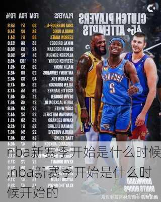 nba新赛季开始是什么时候,nba新赛季开始是什么时候开始的