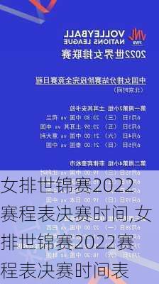 女排世锦赛2022赛程表决赛时间,女排世锦赛2022赛程表决赛时间表