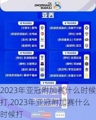 2023年亚冠附加赛什么时候打,2023年亚冠附加赛什么时候打