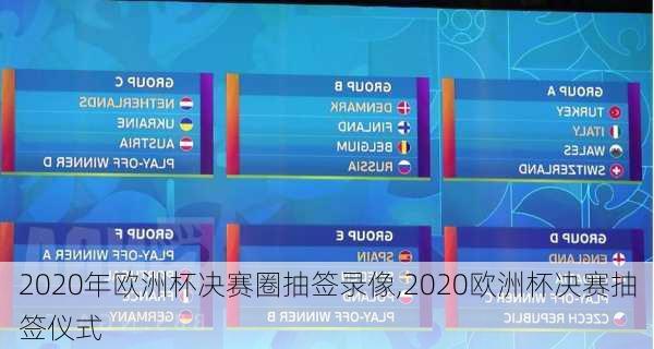 2020年欧洲杯决赛圈抽签录像,2020欧洲杯决赛抽签仪式