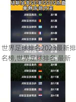 世界足球排名2023最新排名榜,世界足球排名 最新