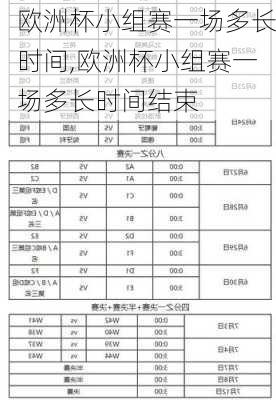 欧洲杯小组赛一场多长时间,欧洲杯小组赛一场多长时间结束