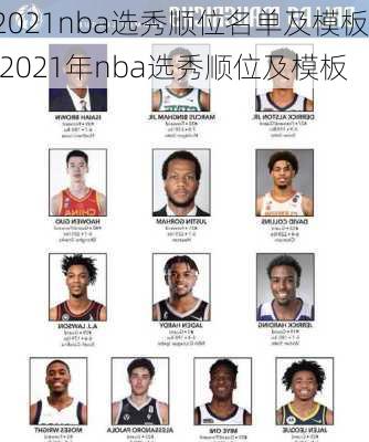 2021nba选秀顺位名单及模板,2021年nba选秀顺位及模板