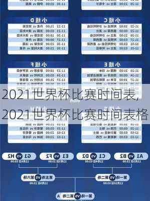 2021世界杯比赛时间表,2021世界杯比赛时间表格