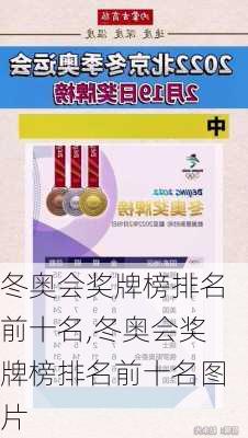 冬奥会奖牌榜排名前十名,冬奥会奖牌榜排名前十名图片