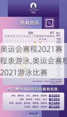 奥运会赛程2021赛程表游泳,奥运会赛程2021游泳比赛