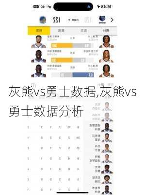 灰熊vs勇士数据,灰熊vs勇士数据分析