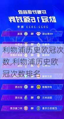 利物浦历史欧冠次数,利物浦历史欧冠次数排名