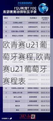 欧青赛u21葡萄牙赛程,欧青赛u21葡萄牙赛程表