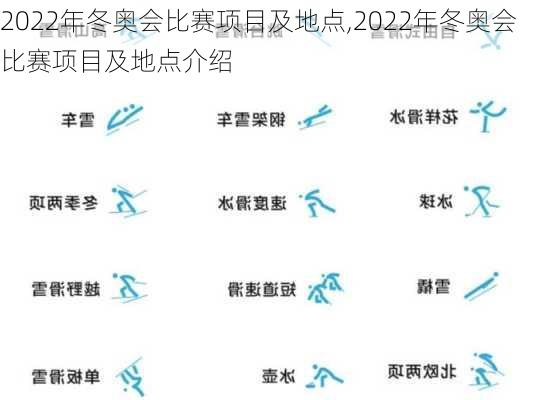 2022年冬奥会比赛项目及地点,2022年冬奥会比赛项目及地点介绍