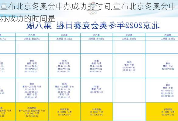 宣布北京冬奥会申办成功的时间,宣布北京冬奥会申办成功的时间是