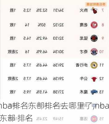 nba排名东部排名去哪里了,nba 东部 排名