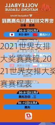 2021世界女排大奖赛赛程,2021世界女排大奖赛赛程表