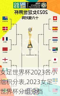 女足世界杯2023各小组积分表,2023女足世界杯分组分档