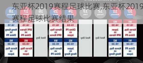 东亚杯2019赛程足球比赛,东亚杯2019赛程足球比赛结果