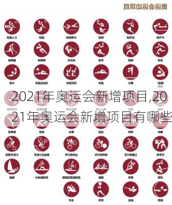 2021年奥运会新增项目,2021年奥运会新增项目有哪些