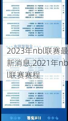 2023年nbl联赛最新消息,2021年nbl联赛赛程