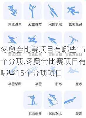 冬奥会比赛项目有哪些15个分项,冬奥会比赛项目有哪些15个分项项目