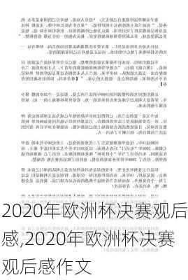 2020年欧洲杯决赛观后感,2020年欧洲杯决赛观后感作文