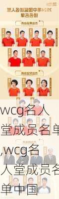 wcg名人堂成员名单,wcg名人堂成员名单中国