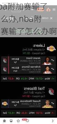 nba附加赛输了怎么办,nba附加赛输了怎么办啊