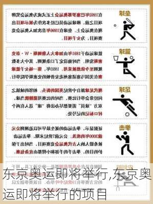 东京奥运即将举行,东京奥运即将举行的项目