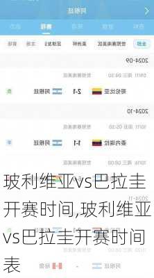 玻利维亚vs巴拉圭开赛时间,玻利维亚vs巴拉圭开赛时间表