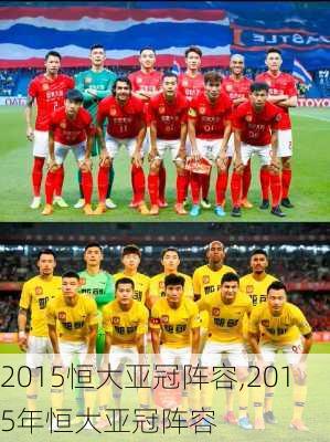 2015恒大亚冠阵容,2015年恒大亚冠阵容