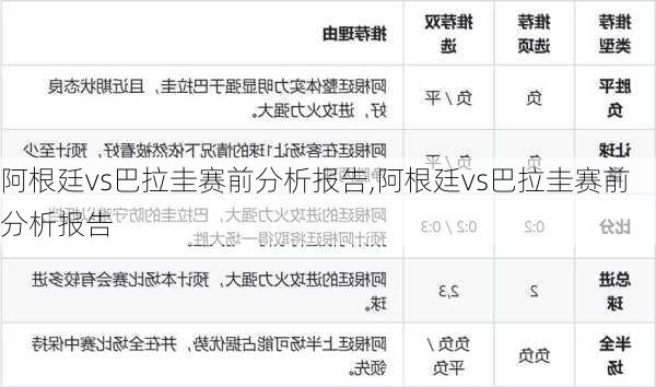 阿根廷vs巴拉圭赛前分析报告,阿根廷vs巴拉圭赛前分析报告