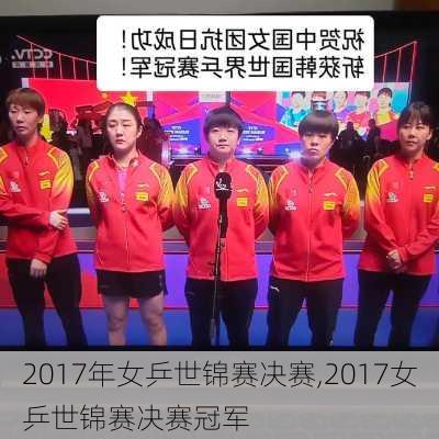 2017年女乒世锦赛决赛,2017女乒世锦赛决赛冠军