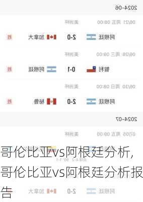 哥伦比亚vs阿根廷分析,哥伦比亚vs阿根廷分析报告