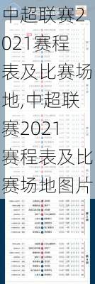 中超联赛2021赛程表及比赛场地,中超联赛2021赛程表及比赛场地图片