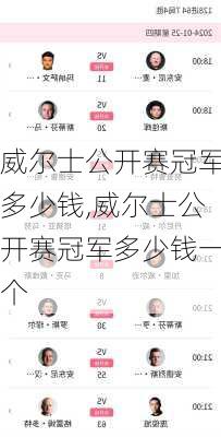 威尔士公开赛冠军多少钱,威尔士公开赛冠军多少钱一个