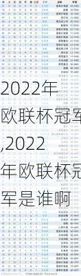 2022年欧联杯冠军,2022年欧联杯冠军是谁啊