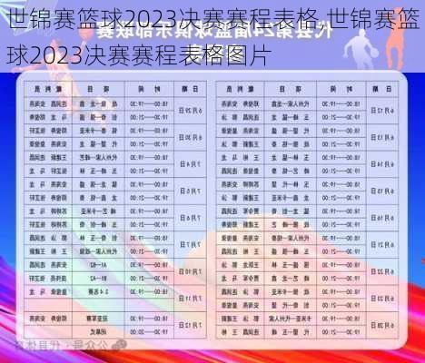 世锦赛篮球2023决赛赛程表格,世锦赛篮球2023决赛赛程表格图片