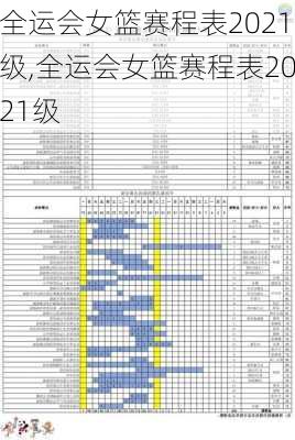 全运会女篮赛程表2021级,全运会女篮赛程表2021级