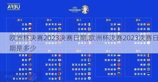 欧洲杯决赛2023决赛日期,欧洲杯决赛2023决赛日期是多少