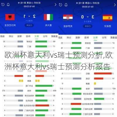 欧洲杯意大利vs瑞士预测分析,欧洲杯意大利vs瑞士预测分析报告